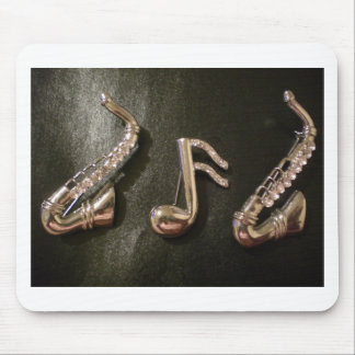Alfombrilla De Ratón Juegue una nota musical sobre ese Saxaphone