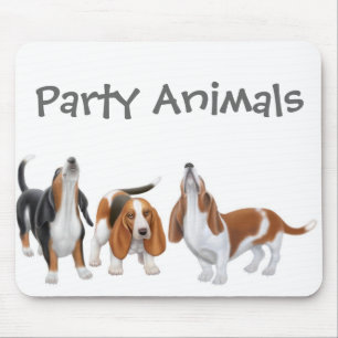 Alfombrilla De Ratón Juerguistas Mousepad de Basset Hound