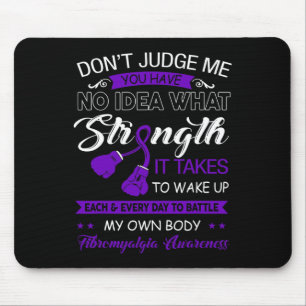 Alfombrilla De Ratón Juez No - Cinta Púrpura Fibromialgia Conciencia