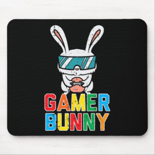 Alfombrilla De Ratón Jugador Bunny Cute Easter Videojuego Niños de jueg