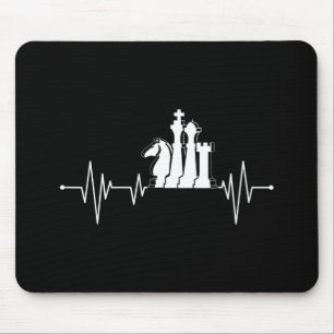 Alfombrilla De Ratón Jugador de ajedrez Regalo Idea Chess Pieces Heartb