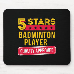 Alfombrilla De Ratón Jugador de bádminton de 5 estrellas - Gif divertid