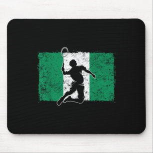 Alfombrilla De Ratón Jugador de Badminton Nigeria Bandera nigeriana Nig