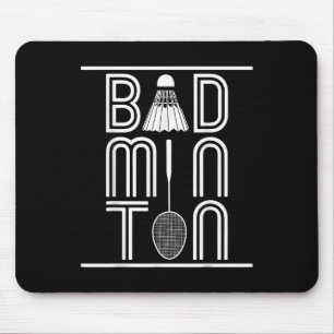 Alfombrilla De Ratón Jugador de bádminton Smash Raqueta de voleibol