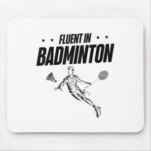 Alfombrilla De Ratón Jugador de bádminton volante