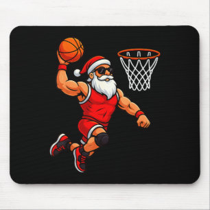 Alfombrilla De Ratón Jugador de baloncesto de Santa Claus en Navidad la