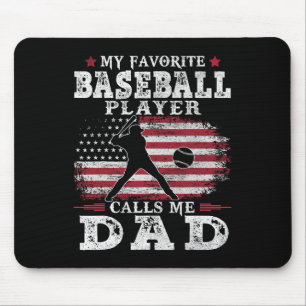 Alfombrilla De Ratón Jugador De Béisbol Favorito Me Llama Papá Usa Band