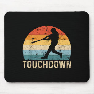 Alfombrilla De Ratón Jugador de béisbol vintage touchdown bateador dive