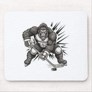 Alfombrilla De Ratón Jugador de Bigfoot jugando hockey divertido Sasqua