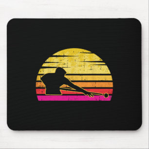 Alfombrilla De Ratón Jugador de Billar Retro Vintage Sports Pool Snooke