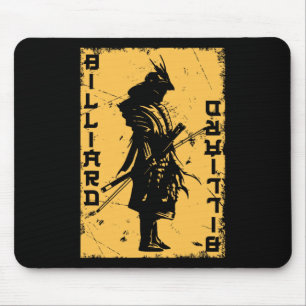 Alfombrilla De Ratón Jugador de Billetes Samurai Japón Guerrero Snooker