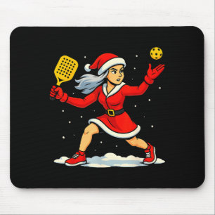 Alfombrilla De Ratón Jugador de Ckleball de Santa Navidad Nieve Xmas Pi