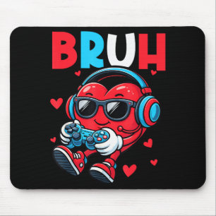 Alfombrilla De Ratón Jugador de corazón Bruh Controlador de videojuegos