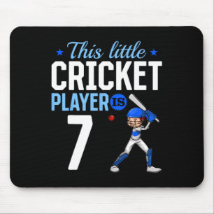 Alfombrilla De Ratón Jugador de cricket en su cumpleaños número 7 