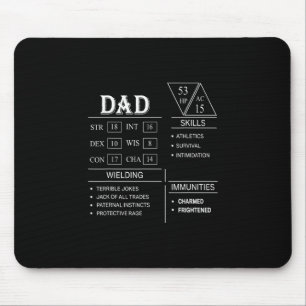 Alfombrilla De Ratón Jugador de Dados de Roleplaying Papá Dragón Habili