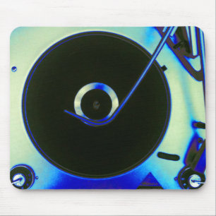 Alfombrilla De Ratón Jugador de disco de vinilo retro del vintage