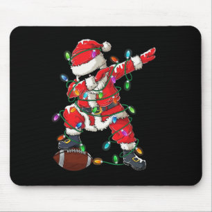 Alfombrilla De Ratón Jugador De Fútbol De Santa Dabbing Con Navidades D