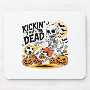 Alfombrilla De Ratón Jugador de fútbol esqueleto de Halloween Kickin 'I
