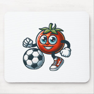 Alfombrilla De Ratón Jugador de fútbol Tomate Mono Lindo Con Balón De F