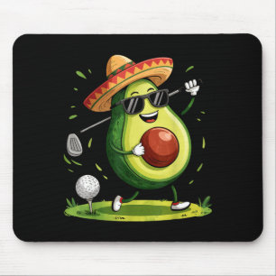Alfombrilla De Ratón Jugador de golf taco cinco de mayo golfista mexica