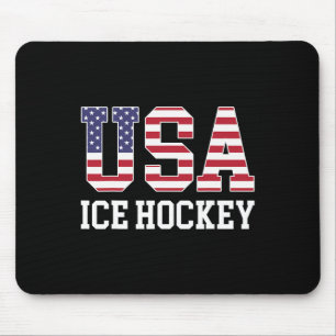 Alfombrilla De Ratón Jugador de Hockey con Bandera de EE. UU. - Hockey