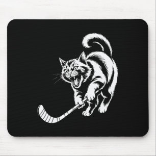 Alfombrilla De Ratón Jugador de Hockey Gatuno Equipo Amantes del Hockey