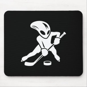 Alfombrilla De Ratón Jugador de Hockey sobre Hielo Alien Cartoon Cool