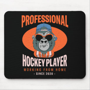 Alfombrilla De Ratón Jugador de Hockey Trabajando Desde Casa Jefe de Ho