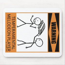 Alfombrilla De Ratón Jugador de Melodeón Temperamental de Advertencia