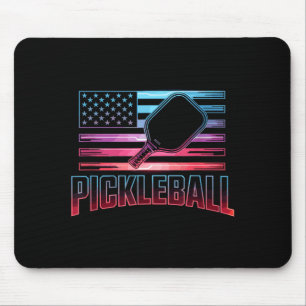Alfombrilla De Ratón Jugador de paleta de pickleball patriótico con ban