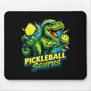 Alfombrilla De Ratón Jugador de pickleball divertido dinosaurio rex de