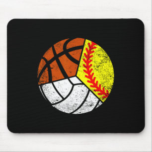 Alfombrilla De Ratón Jugador de Softbol Voleibol Baloncesto Bola Divert