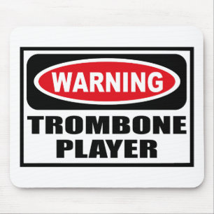Alfombrilla De Ratón JUGADOR de TROMBONE amonestador Mousepad