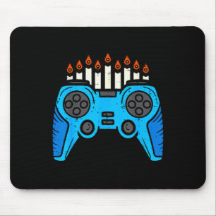 Alfombrilla De Ratón Jugador de videojuegos judío Hanukkah Chanukah hom
