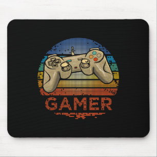 Alfombrilla De Ratón Jugador de videojuegos retro gamer niños niñas ado