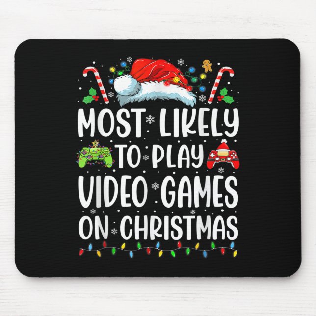 Alfombrilla De Ratón Jugador Divertido Muy Probable Para Jugar Videojue (Frente)