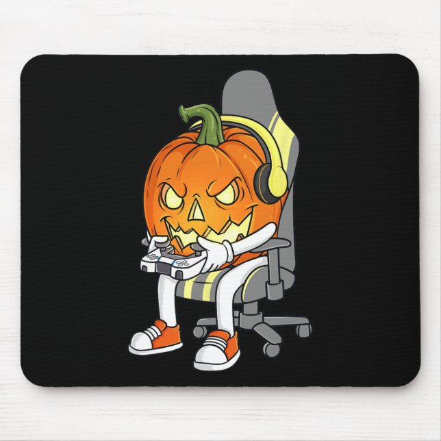 Alfombrilla De Ratón Jugador Halloween Jackolantern Scary Gaming Niños (Frente)