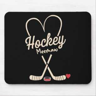 Alfombrilla De Ratón Jugadora de Hockey Corazón de Meemaw de Hockey