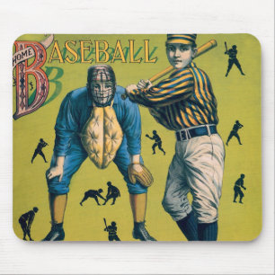 Alfombrilla De Ratón Jugadores de Béisbol Deportivos Vintage en el jueg