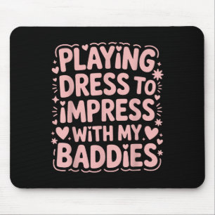 Alfombrilla De Ratón Jugando Vestido Para Imprimir Con Mis Jabaleras Me