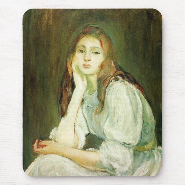 Alfombrilla De Ratón Julie Daydreaming (bella joven mujer) (Frente)