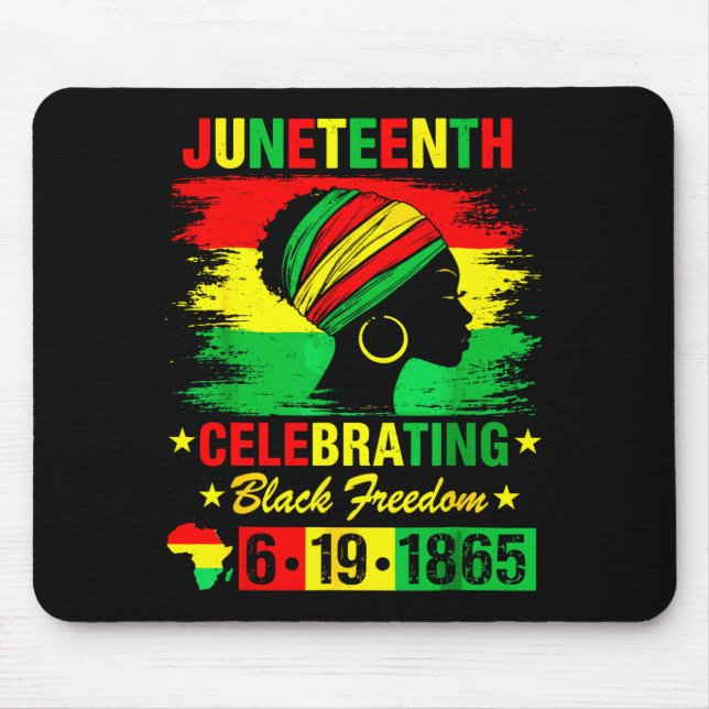 Alfombrilla De Ratón Juneteenth 19 de junio de 1865 afroamericano  (Frente)