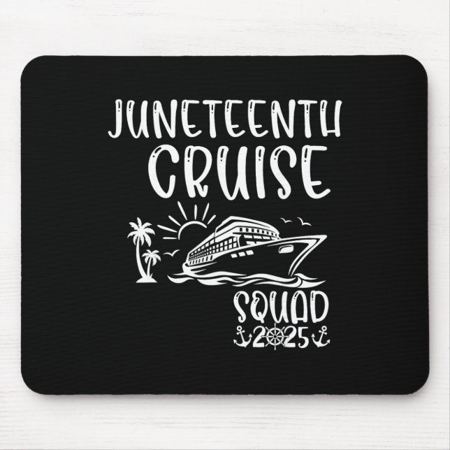 Alfombrilla De Ratón Juneteenth Cruise Squad 2025 Vacaciones de Junetee (Frente)