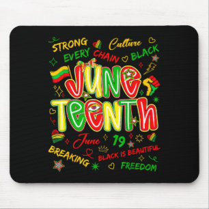 Alfombrilla De Ratón Juneteenth libertad negra africana 19 de junio de 