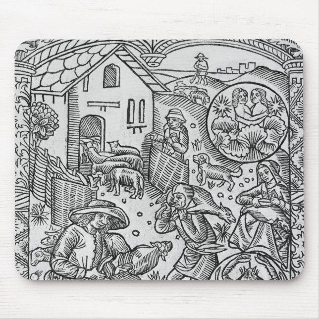 Alfombrilla De Ratón Junio, esquileos, géminis (Frente)