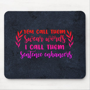 Alfombrilla De Ratón Jure el negro Mousepad de las palabras