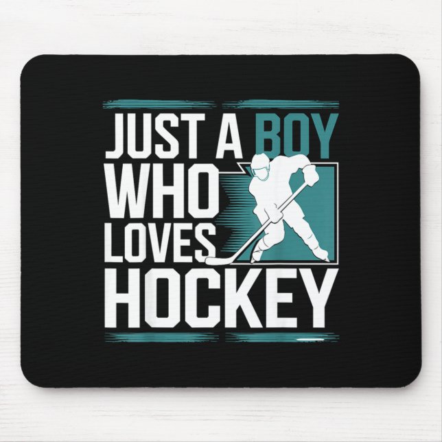Alfombrilla De Ratón Just A Boy Who Loves Hockey  (Frente)