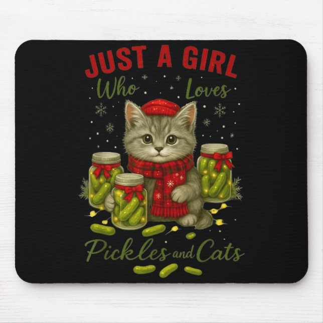 Alfombrilla De Ratón Just A Girl Who Loves Ckles And Cats Christmas  (Frente)