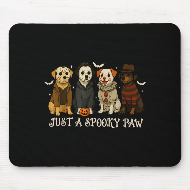 Alfombrilla De Ratón Just A Soky Paw Funny Dog Halloween Characters  (Frente)