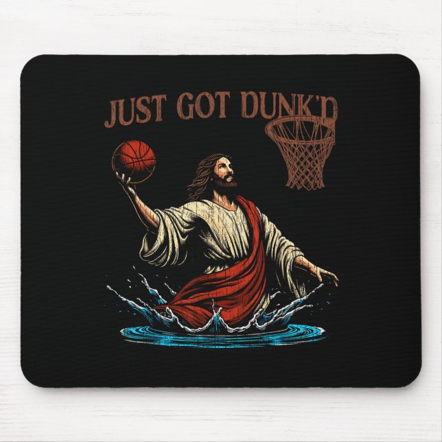Alfombrilla De Ratón Just Got Dunked Funny Baptism Jesus Christian Bask (Frente)